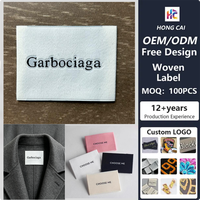 Étiquette tissée de qualité supérieure, matériau satiné doux au toucher, étiquette principale personnalisée pour vêtements de mode