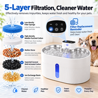 Fontaine à eau sans fil pour chats et chiens, compatible CE FCC RoHS UKCA PSE, prise en charge OEM ODM, pour maisons multi-animaux, avec séparation eau-électricité