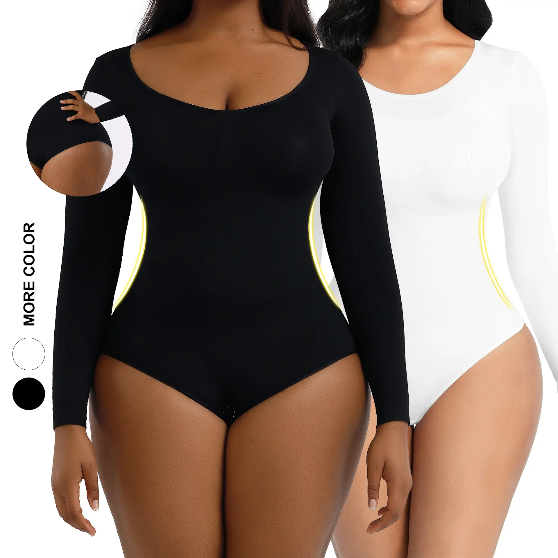 Full Sexy Body Suit Damen One Piece Basic Weiß Schwarz Langarm Bodysuit Für Frauen