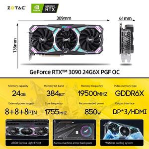 <span class=keywords><strong>ZOTAC</strong></span> RTX3090 PGF OC 24G carte vidéo ordinateur de bureau jeu fever production graphique dédié GPU - Product Image 5