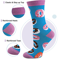 Haute qualité personnalisé femmes drôle chaussettes unisexe coloré fou rayure robe chaussettes femmes heureux drôle chaussettes