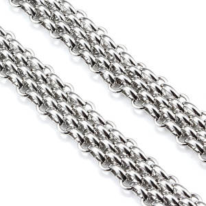 Nueva pulsera de cadena de tres filas de acero inoxidable, collar suave DIY, paquete de moda, <span class=keywords><strong>joyería</strong></span> de titanio - Product Image 3