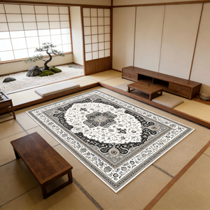 Tapis tissé en relief imprimé en 3D antidérapant pour restaurant - Product Image 4