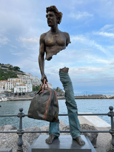 Statue des Voyageurs en bronze personnalisée, sculpture moderne abstraite de figures humaines, art inspiré de Marseille, statue des Voyageurs - Product Image 3