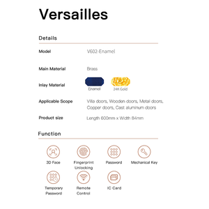 سيبا الفاخرة سلسلة فيرساي V602 المينا الذهب 24K المصنوعة يدويا - Product Image 6