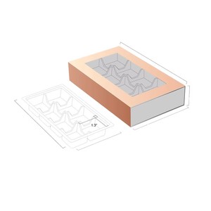 <span class=keywords><strong>Caja</strong></span> <span class=keywords><strong>de</strong></span> Embalaje <span class=keywords><strong>de</strong></span> Papel Kraft <span class=keywords><strong>de</strong></span> Alta Calidad con Ventana Transparente, Bandeja Extraíble <span class=keywords><strong>de</strong></span> Plástico y Laminación Brillante para Almacenamiento <span class=keywords><strong>de</strong></span> Dulces y Chocolate - Product Image 4