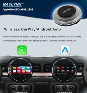 NAVLYNX ApplePieอะแดปเตอร์ยูเอฟโอเล่นรถสมาร์ทกล่องAiกล่องAppleไร้สายCarplay AndroidอัตโนมัติDongle YouTube Netflix GPS Volkswagen