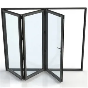 Ventanas de puertas de alta calidad y gran oferta, persiana enrollable de acero inoxidable de aleación de aluminio deslizante, doble acristalado, Villa rústica