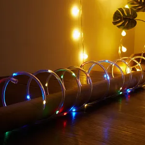 100LED Solar Tube String Lights 10m bunte Indoor Outdoor wasserdichte Lichterketten für Garten Weihnachts ferien LED-Lichter
