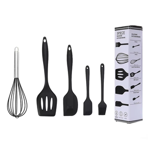 Nuevos productos de silicona Accesorios para el hogar y la cocina Utensilios de cocina de silicona resistentes al calor Juego de espátula de cocina <span class=keywords><strong>barata</strong></span> - Product Image 1