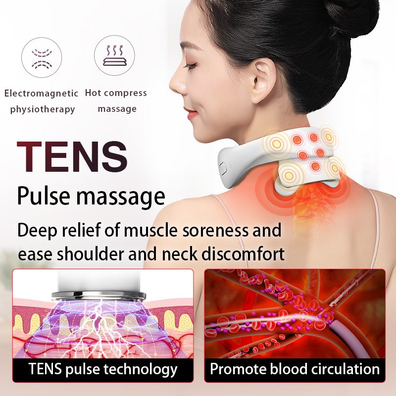 Portable 4D Smart Neck & Shoulder Massager – U-Shape Heating Compression EMS Kneading Device - View 2