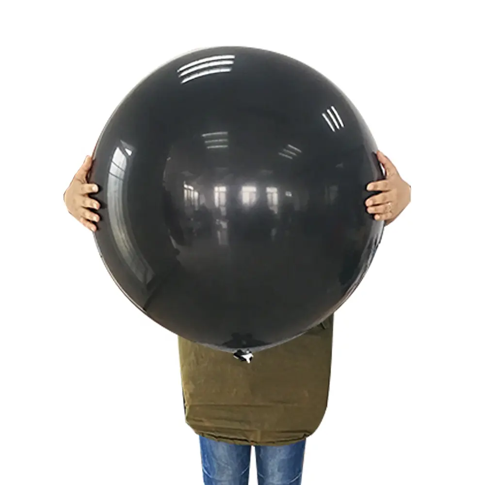 Ballon plat à hélium en Latex, 36 pouces, assortiment de grands ballons Jumbo, noir, or, rouge, Orange, bleu et blanc, en chine
