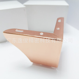 Rose Gold L-Shaped Furniture Legs 77mmx100mm Carbon Steel Heavy Duty Table Cabinet Hardware Industrial Design - Product Image 2