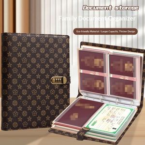 Carnet personnalisé A4 avec couverture en cuir spirale, organiseur de documents, album avec fermeture magnétique et design à feuilles mobiles, verrouillage par mot de passe - Product Image 4