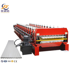 Machine de formage à froid automatique à grande vitesse pour tôles métalliques à double couche, machine de formage à froid pour tuiles de <span class=keywords><strong>toiture</strong></span> IBR - Product Image 1