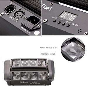 Smart Party Festival Disco <span class=keywords><strong>Show</strong></span> Boda RGBW Luz de escenario DMX512 Control de sonido Araña Cabeza móvil DJ Iluminación de escenario - Product Image 4