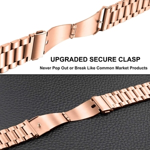 Bracelets de montre en acier inoxydable 316L pour <span class=keywords><strong>Huami</strong></span> <span class=keywords><strong>Amazfit</strong></span> Active 2 bracelets en acier universels 20mm 22mm pour Samsung Galaxy Watch 7 <span class=keywords><strong>6</strong></span> - Product Image 3
