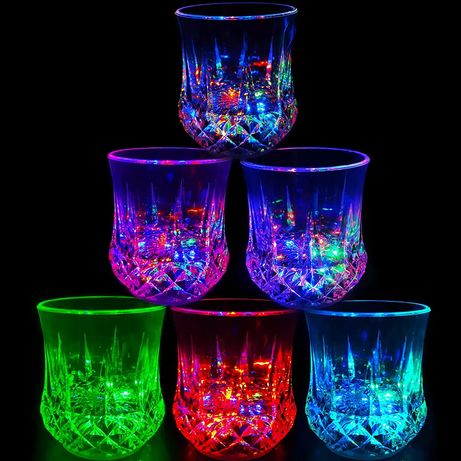 Multi Color Light Up Flash ing Wieder verwendbare Lebensmittel qualität Blinkend Glänzende Ananas Cup Party Neon Cup Bar Party LED Glas