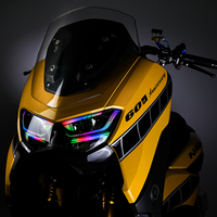 Anneau décoratif de phare LED RGB contrôlé par application, accessoires d'éclairage pour scooter, pour Yamaha Nmax 155 V2 2020, modification de moto