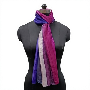Women's Long <b>Silk</b> <b>Scarf</b> Color Blocking Lightweight Fashion Accessory All Seasons Daily Wear - Product Image 1