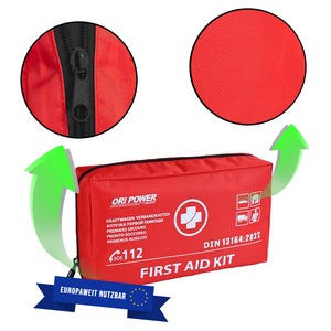 Kit de Primeiros Socorros para Carro Padrão Alemão <span class=keywords><strong>DIN</strong></span> <span class=keywords><strong>13164</strong></span> com Suprimentos Médicos Essenciais e Equipamentos de Autodefesa para Carro - Product Image 4