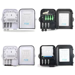 8 Core NAP ODP FTB FTTH 3 Inlet Fiber Acess Termination Box 1:8 PLC Pigtails Splitter Black White Optical Fiber Distribution Box