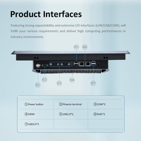 Montaje de pared RS232 RS485 IP65, panel frontal impermeable todo en uno, monitor industrial de pantalla táctil de PC
