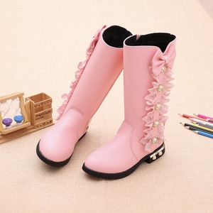 Mix color inverno bambini bambina bambini tacchi alti stivali lunghi alla coscia scarpe - Product Image 4