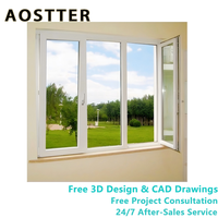 Ventana Abatible de PVC-U AOSTTER con Triple Acristalamiento Insonorizado 45dB, Perfil Multicámara Hermético para una Vida Silenciosa