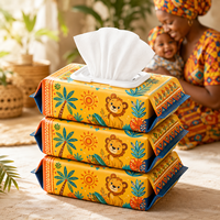 Lingettes pour bébé personnalisées écologiques épaissies à texture perlée avec couvercle rabattable pour peaux sensibles