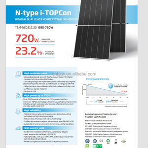Panneau solaire Trina 700W 705W 710W 715W 720W Modules solaires de haute qualité Panneaux solaires mono Type N avec double panneau solaire en verre - Product Image 3