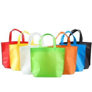 Nonwoven Spunbond Cloth Bag Non Woven Shopping Bag Stock Promotional Blank Foldable Pp Promotion Packing Flexiloop Handle Accept