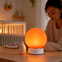 Proyector de Luz RGB de Colores, Recargable, 3D, con Forma Redonda, Lámpara Nocturna Infantil para Halloween, Sala de Estar