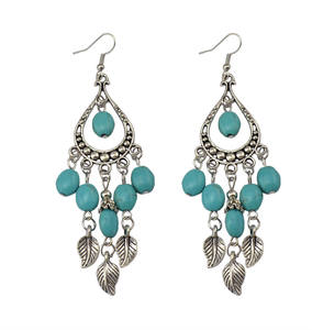 ต่างหูควอตซ์ทรงยาวแบบทิเบตห้อยสไตล์ชนเผ่าสไตล์วินเทจยุโรปและอเมริกัน - Product Image 6