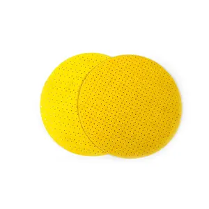 Papier abrasif abrasif pour cloisons sèches Disque d'alumine jaune de 225mm avec boucle à crochet Ponceuse de <span class=keywords><strong>plafond</strong></span> <span class=keywords><strong>girafe</strong></span> compatible OEM personnalisable - Product Image 1