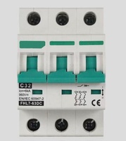 Disjoncteur AC/DC 63A, disjoncteur miniature 2P 32A pour circuits photovoltaïques DC