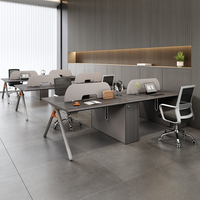 Bureaux modulaires en bois modernes 1.5m Mdf Bureaux modulaires Espace de travail Bureau modulaire Extensible Écran de confidentialité Poste de travail