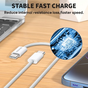 ESEEKGO G-111C 4FT Nylon Braided Type-C Type-C Cable 6A Fast Charging for Android/iOS Mobile Phones <b>Camera</b> Pure Copper - Product Image 5