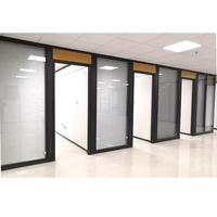 Modern Chinese Design Style High Quality Glass Wall Folding Screen Room Divider Direct Factory Price for Living Room