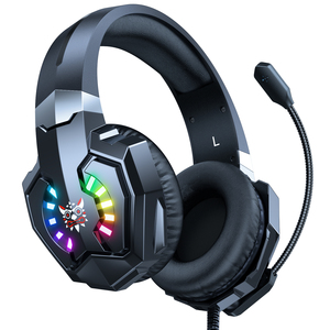 ONIKUMA X32 PC Gaming Headset Wired <b>USB</b> Stereo Headset with Light Emitting Diode Microphone for Sports and Aviation - Product Image 2