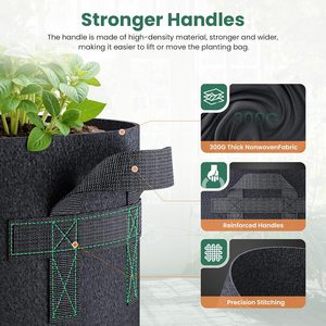 Paquete de 1 Bolsa de Cultivo de 5 Galones, de Tela No Tejida, Transpirable y Resistente - Product Image 3