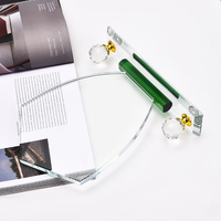 Nouveau produit en gros Plaque transparente commémorative K9 Blank Shield Crystal Trophy Award