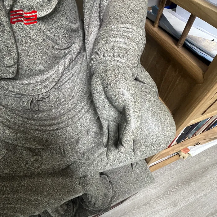 Patung marmer Buddha patung batu patung figur kustom produksi monumen batu luar ruangan