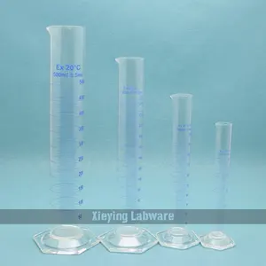 Cilindro di misurazione 2000 in vetro borosilicato da laboratorio da 10ml ~ 3.3 ml con Base esagonale e beccuccio