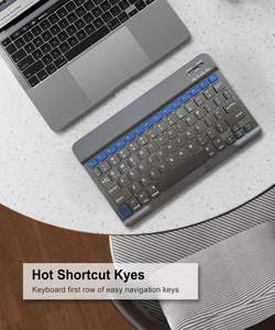 Portable <b>Mini</b> Wireless Keyboard Rechargeable bluetooth Keyboard for Apple iPad iPhone Samsung Tablet Phone Smartphone - Product Image 3
