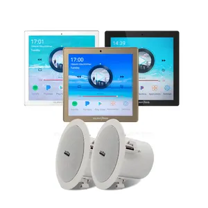 Aşmak 4 inç WiFi bluetooth dokunmatik ekran müzik denetleyicisi amplifikatör hoparlör ses sistemi ev ve otel için BGM