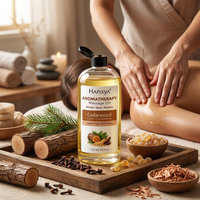 Huile de massage aromathérapeutique au cèdre, marque privée, 237 ml, flacon pompe, OEM ODM personnalisé