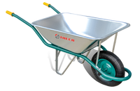Carretilla neumática industrial galvanizada C1/550 de alta calidad para trabajo pesado desmontada LC 90 L de capacidad con rueda de metal alto