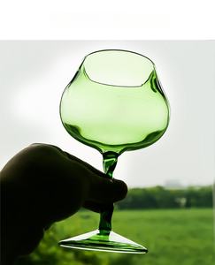 Verres à vin en cristal, ensemble de verres à vin rouge, gobelets de luxe européens, gobelets en spirale vert - Product Image 6