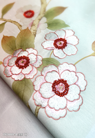 Papier peint haut de gamme peint à la main, broderie perlée, broderie florale 3D, peinture murale d'oiseaux, art mural texturé de luxe pour hôtel et villa